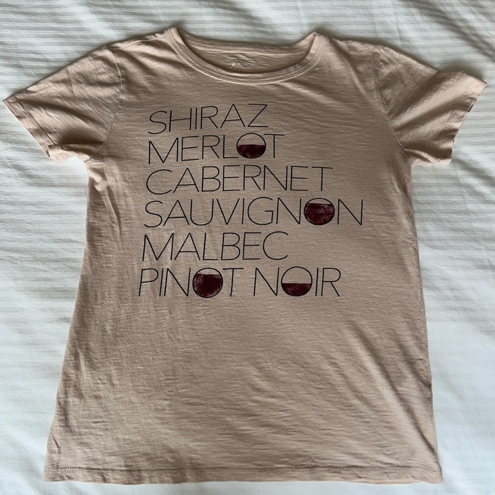 J.Crew Wine Graphic Tee